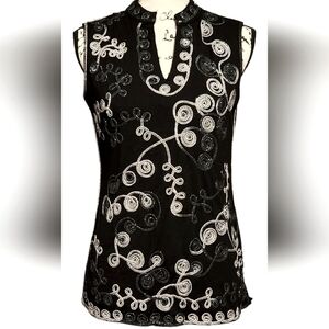 Lauren Michelle Embellished Sleeveless Blouse